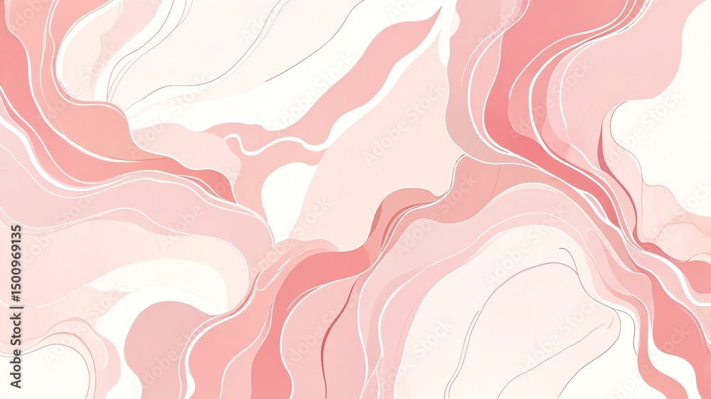 Fototapeta premium Abstract Pink Marble Swirls: Elegant Background Design