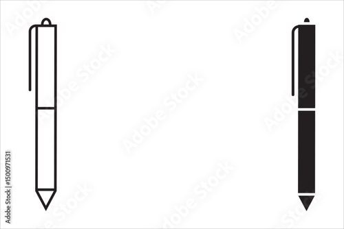  Drawing pen icon. Writing ink mark symbol. Writing pencil vector illustration. on white background