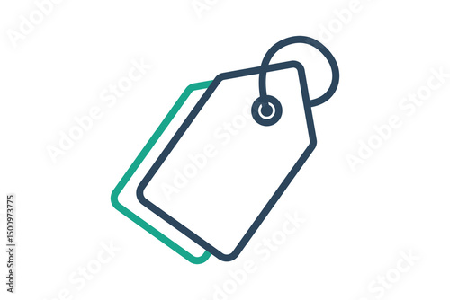 Tag icon. line icon style. icon related to branding. business elements vector illustration