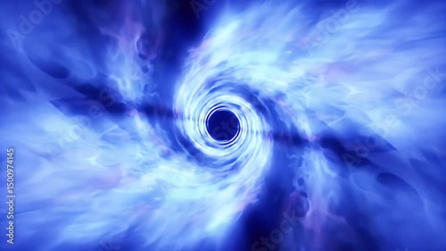 a beautiful spiral tunnel in deep space. abstract illustration