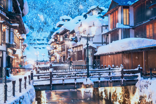 銀山温泉の夜景