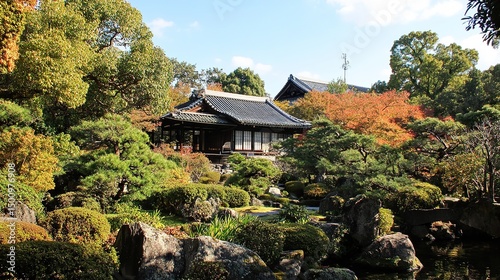 japanese garden in autumn
