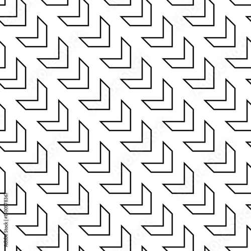 Arrow pattern seamless monochrome geometric