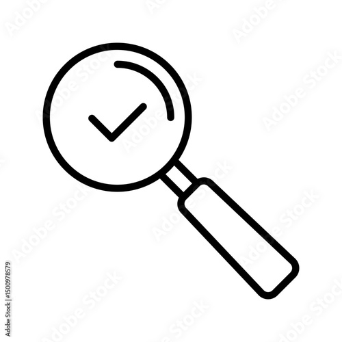 Checklist Magnifier Icon In Trendy Design Vector, Editable Stroke on white background