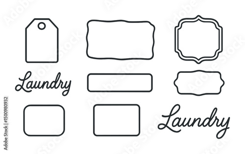 Laundry label and tag templates for custom design and organization