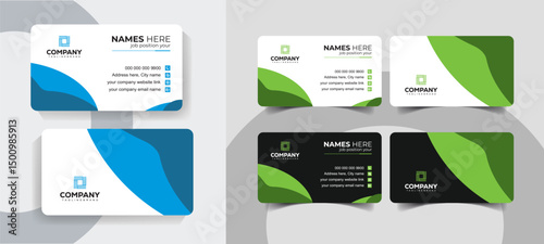 Clean and Modern Business Card Template with Creative Elements