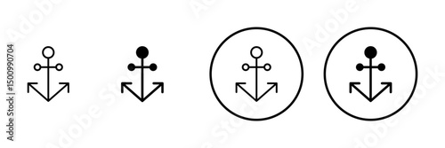 Anchor icon vector. Anchor sign and symbol. Anchor marine icon.