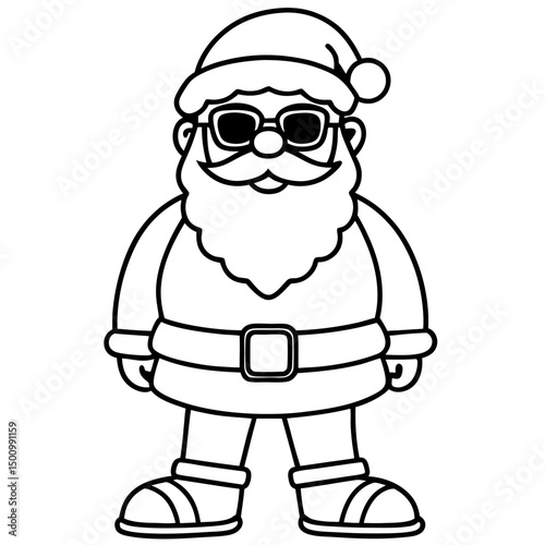 Cool Santa in Shades & Flip-Flops – Vector on White