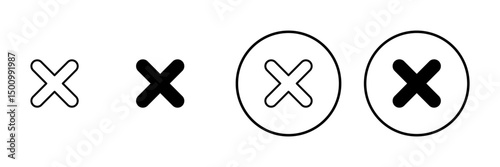 Close icon vector. Delete sign and symbol. cross sign