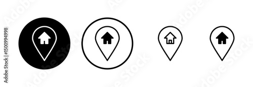 Address icon logo design. home location sign and symbol. pinpoint