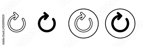 Refresh icon vector. Reload sign and symbol. Update icon.