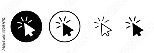 Click icon logo design. pointer arrow sign and symbol. cursor icon