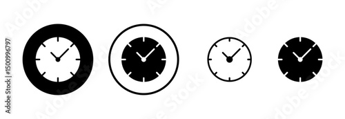 Clock icon logo design. Time sign and symbol. watch icon
