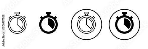 Stopwatch icon vector. Timer sign and symbol. Countdown icon. Period of time