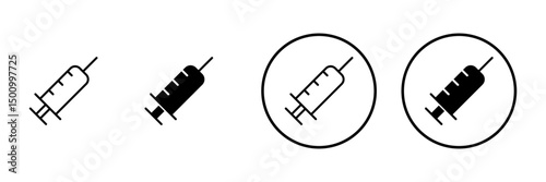 Syringe icon vector. injection sign and symbol.vaccine icon