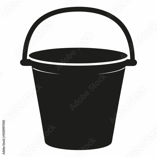metal bucket isolated on white