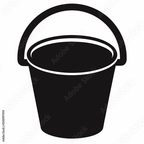 metal bucket isolated on white