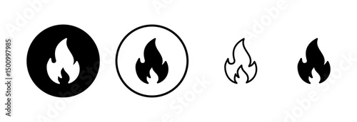 Fire icon logo design. fire sign and symbol