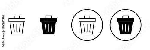 Trash icon vector. trash can icon. delete sign and symbol.