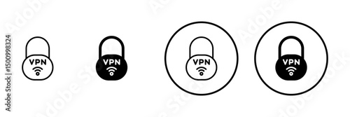 Vpn icon vector. Private network sign and symbol. virtual private network icon.