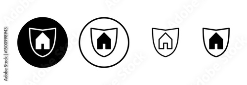 house insurance icon logo design. house protection sign and symbol