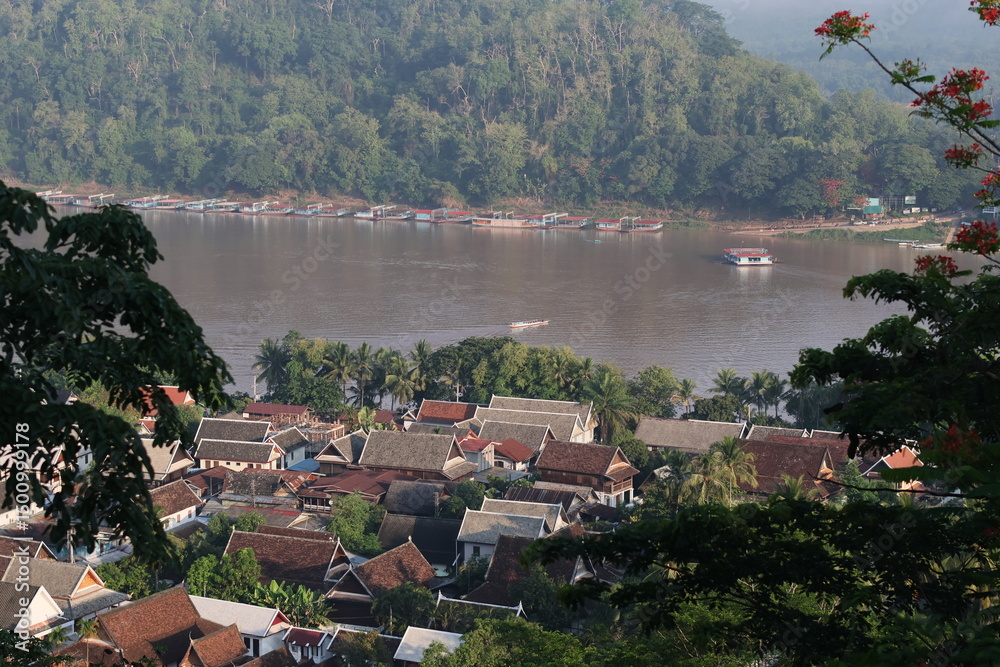 View of Luang Prabang city in the morning