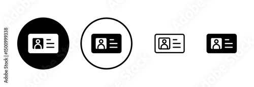 License icon logo design. ID card icon. driver license, staff identification card