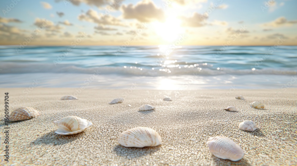 Seashells on a Sunny Beach at Sunset beach seashells sunset sand ocean sea sunrise nature landscape Seashells on a Sunny Beach at Sunset beach seashells sunset sand ocean sea sunrise nature landscape