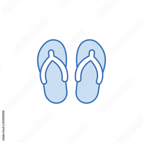 Sandals icon design with white background stock illustration