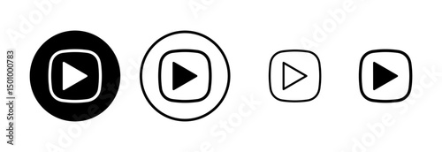 Play icon logo design. Play button sign and symbol