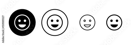 Smile icon logo design. smile emoticon icon. feedback sign and symbol