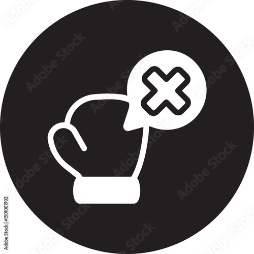 no sport glyph icon