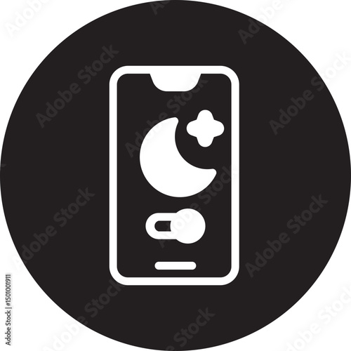 sleep mode glyph icon