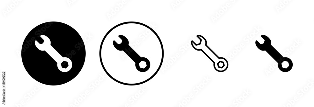 Fototapeta premium Wrench icon logo design. repair icon. tools sign and symbol