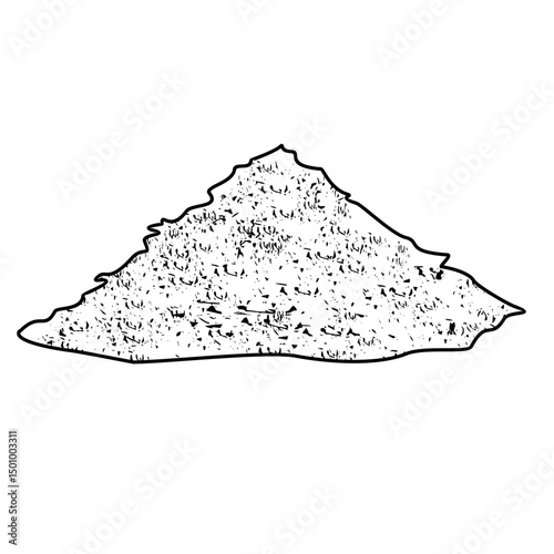 Outline icon of a pile of
    dry brown leaves with rough
    texture, often associated with
    autumn or natural burning material.
    Vector isolated outline drawing.
    Editable stroke.
