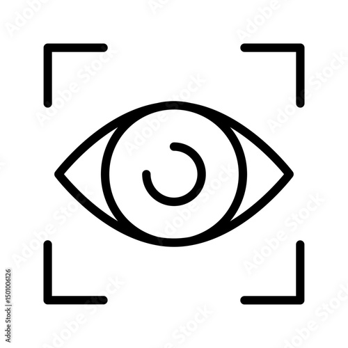 Eye Scan Icon. Simple eye scan icons for social media, apps and web design.