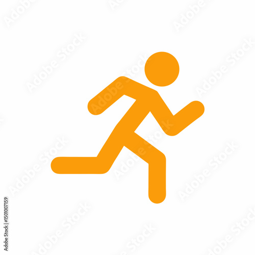 Running Person Vector Icon design illustration.