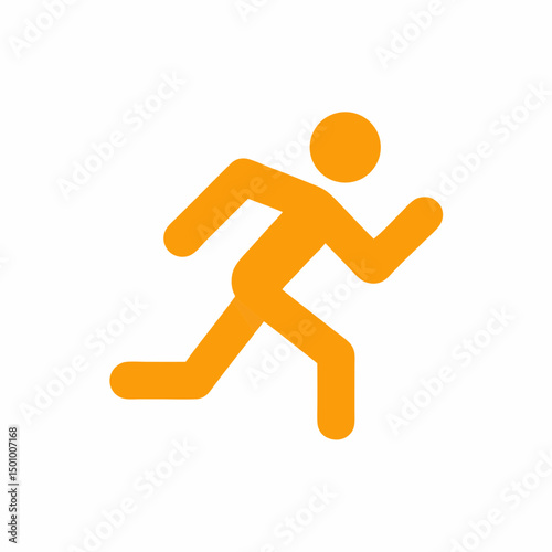 Running Person Vector Icon design illustration.