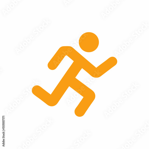 Running Person Vector Icon design illustration.
