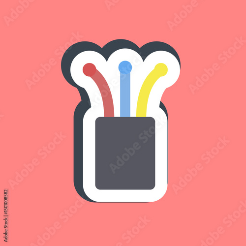 Sticker optical fiber. Internet network elements.