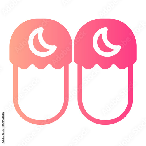slippers gradient icon