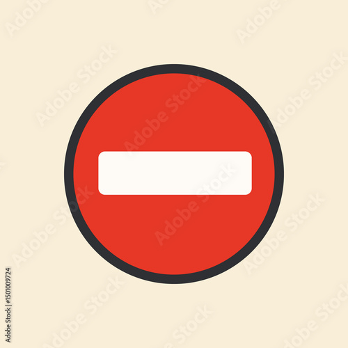 Do Not Enter Sign – Red Circle with White Horizontal Bar