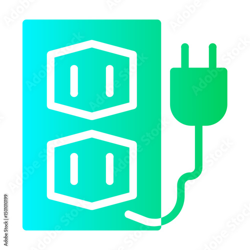 plug and socket Gradient icon
