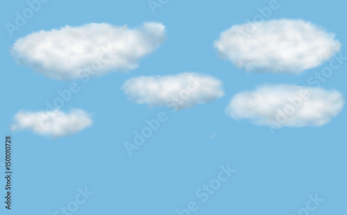 青空に浮かぶ雲のベクター背景