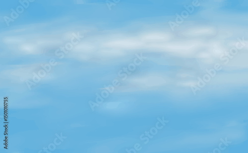 青空に浮かぶ雲のベクター背景