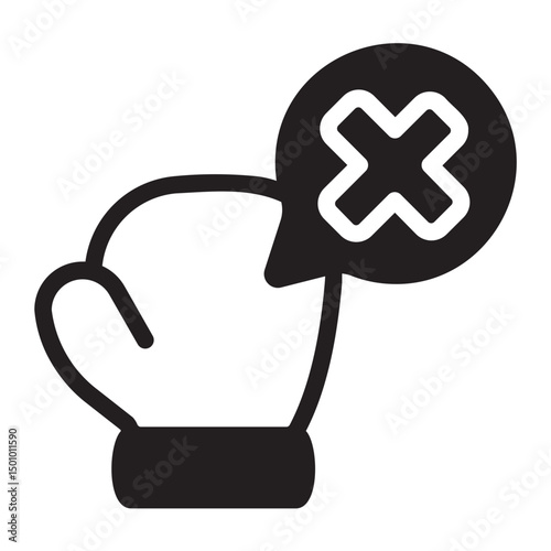 no sport glyph icon