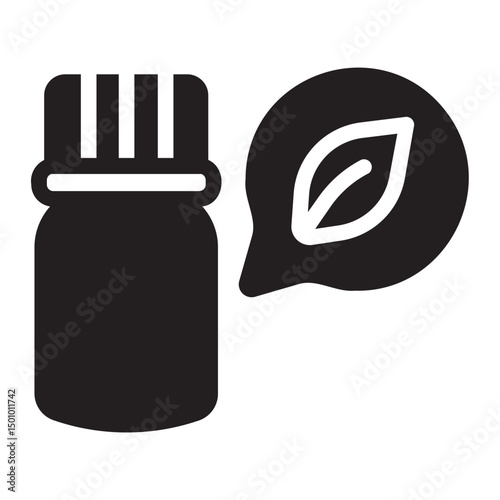 essential oil glyph icon