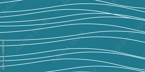 Seamless wave pattern. Water waves. Wavy lines background simple art