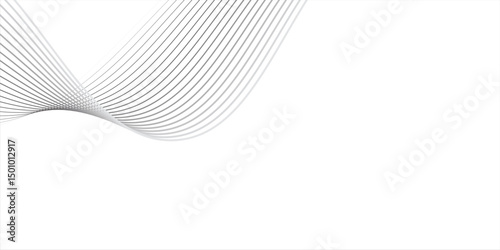 Abstract  white and gray color  modern design stripes background with geometric round shape. simple