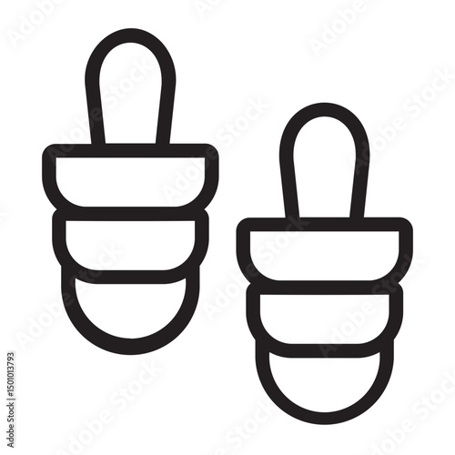 ear plug line icon